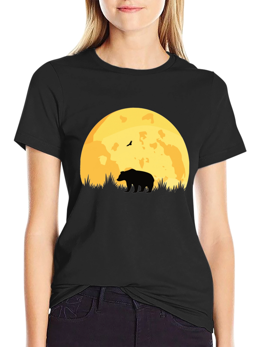 Bear Moon Silhouette T-Shirt - Nature Lovers Tee