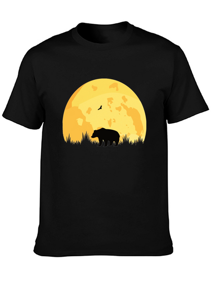 Bear Moon Silhouette T-Shirt - Nature Lovers Tee