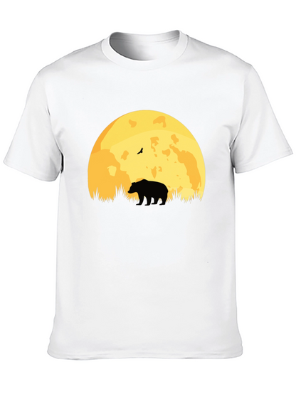 Bear Moon Silhouette T-Shirt - Nature Lovers Tee