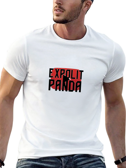 Exploit Panda Black T-Shirt Graphic Print