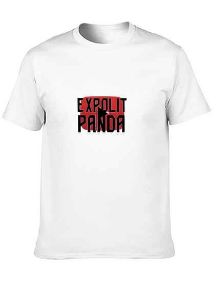 Exploit Panda Black T-Shirt Graphic Print