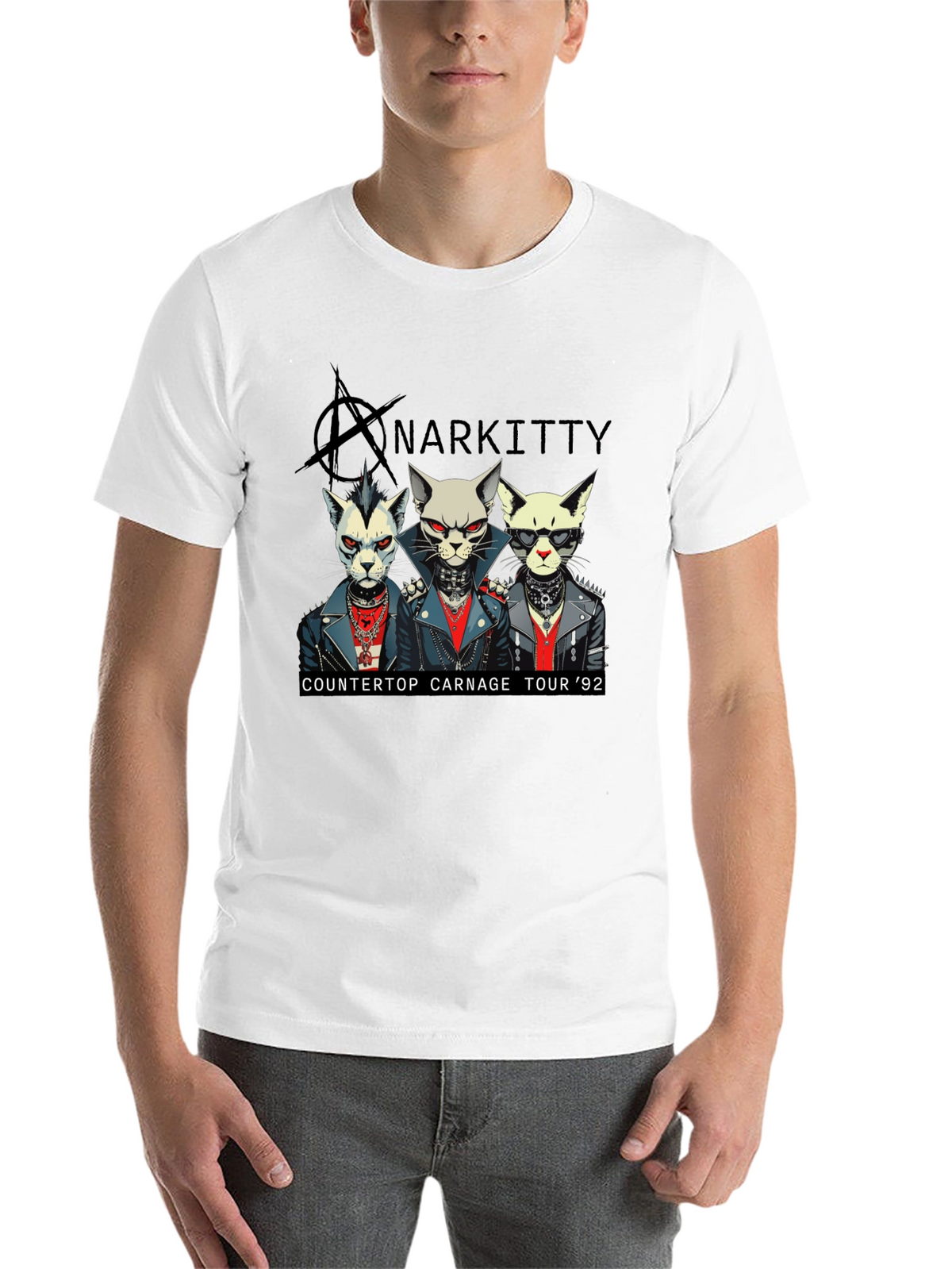 Anarkitty Countertop Carnage 92 Black T-Shirt
