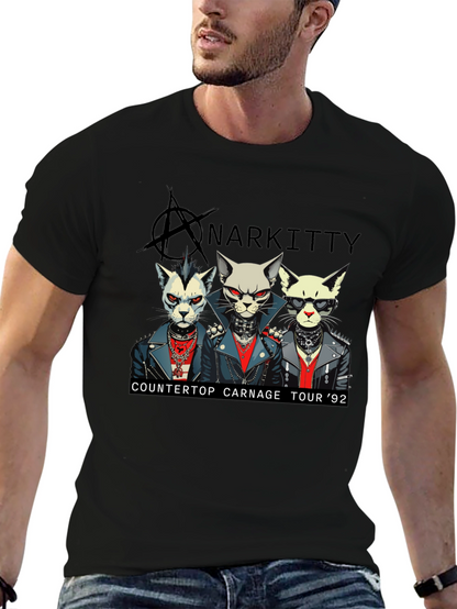 Anarkitty Countertop Carnage 92 Black T-Shirt