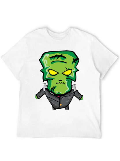 Frankenstein Cartoon Graphic Tee - Black