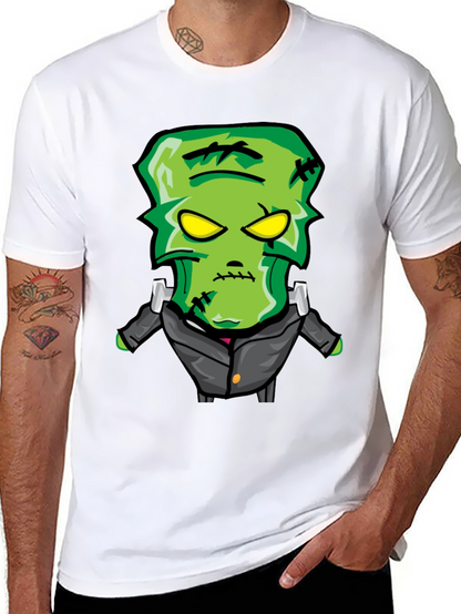 Frankenstein Cartoon Graphic Tee - Black