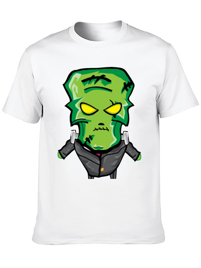Frankenstein Cartoon Graphic Tee - Black