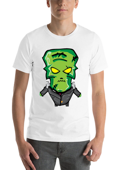 Frankenstein Cartoon Graphic Tee - Black