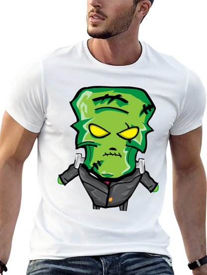 Frankenstein Cartoon Graphic Tee - Black