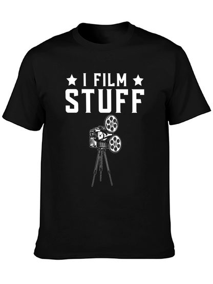 I Film Stuff Black T-Shirt | Funny Filmmaker Gift