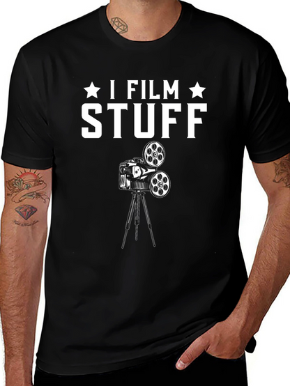 I Film Stuff Black T-Shirt | Funny Filmmaker Gift