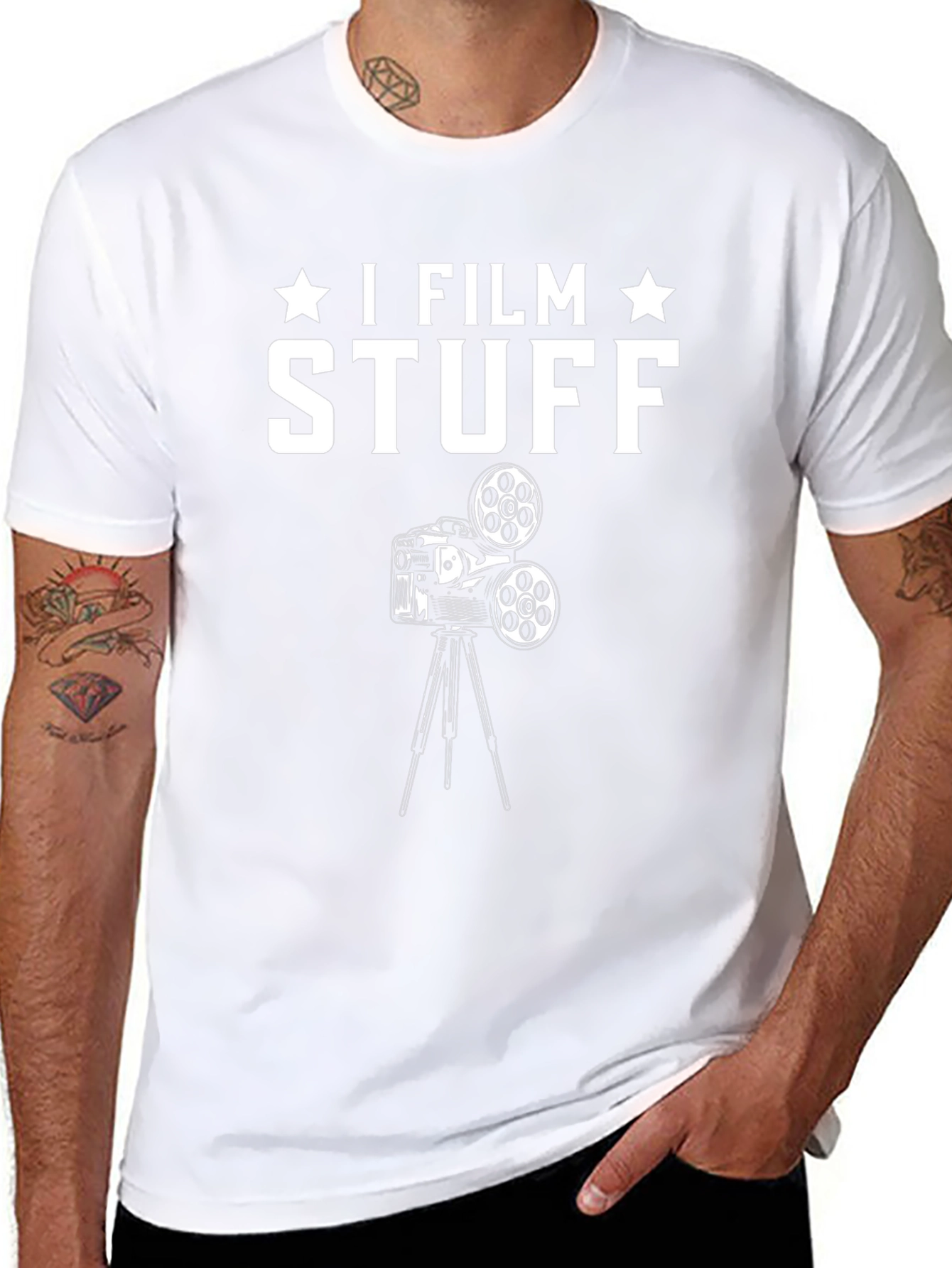 I Film Stuff Black T-Shirt | Funny Filmmaker Gift