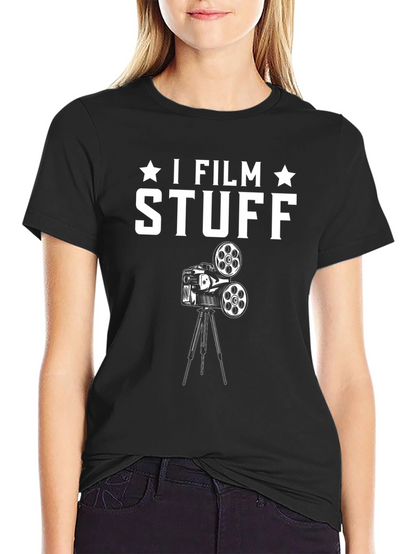 I Film Stuff Black T-Shirt | Funny Filmmaker Gift