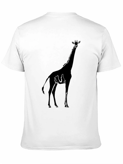 Giraffe Silhouette Black Graphic Tee Shirt