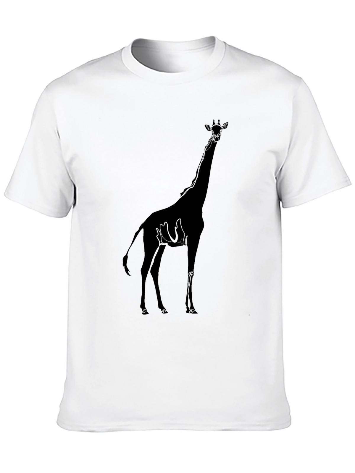 Giraffe Silhouette Black Graphic Tee Shirt