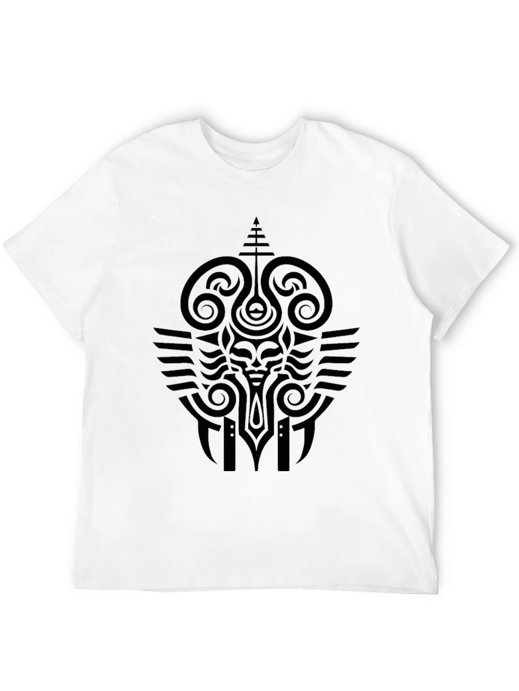 Tribal Graphic Print Black T-Shirt