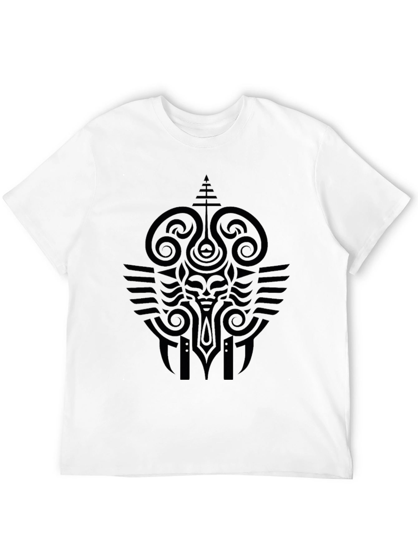 Tribal Graphic Print Black T-Shirt