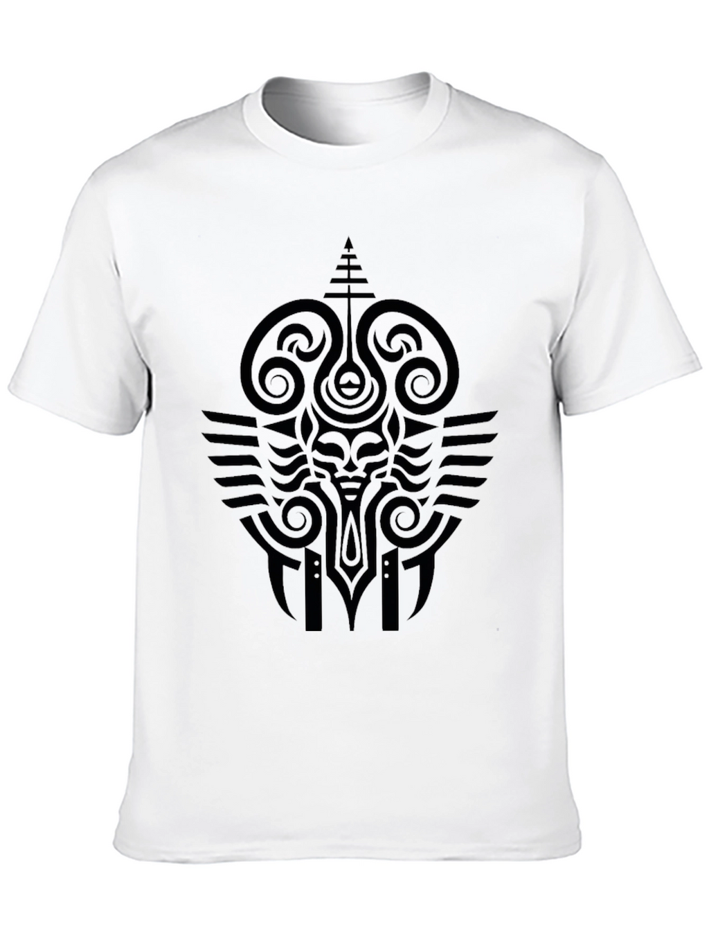 Tribal Graphic Print Black T-Shirt