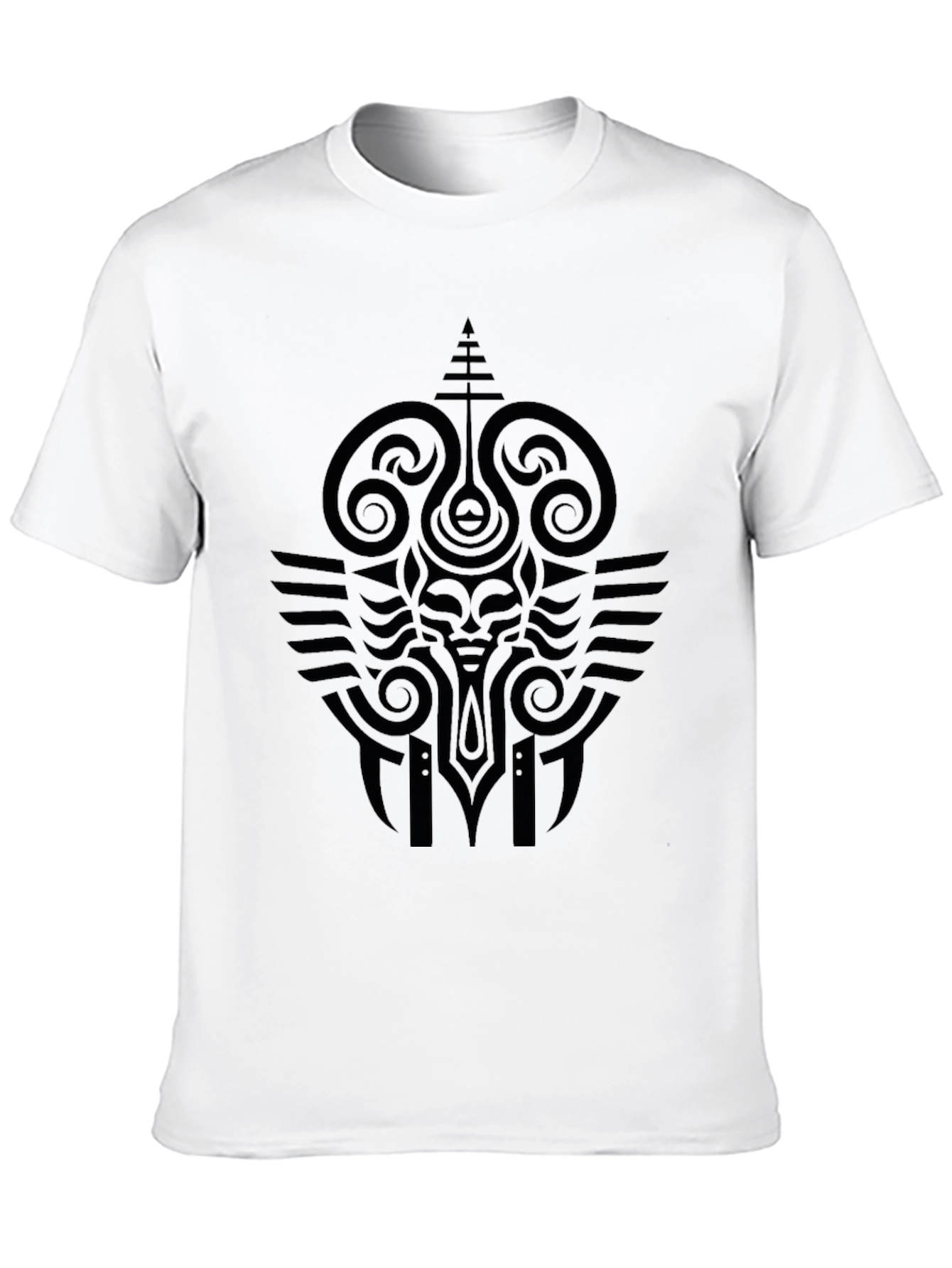 Tribal Graphic Print Black T-Shirt