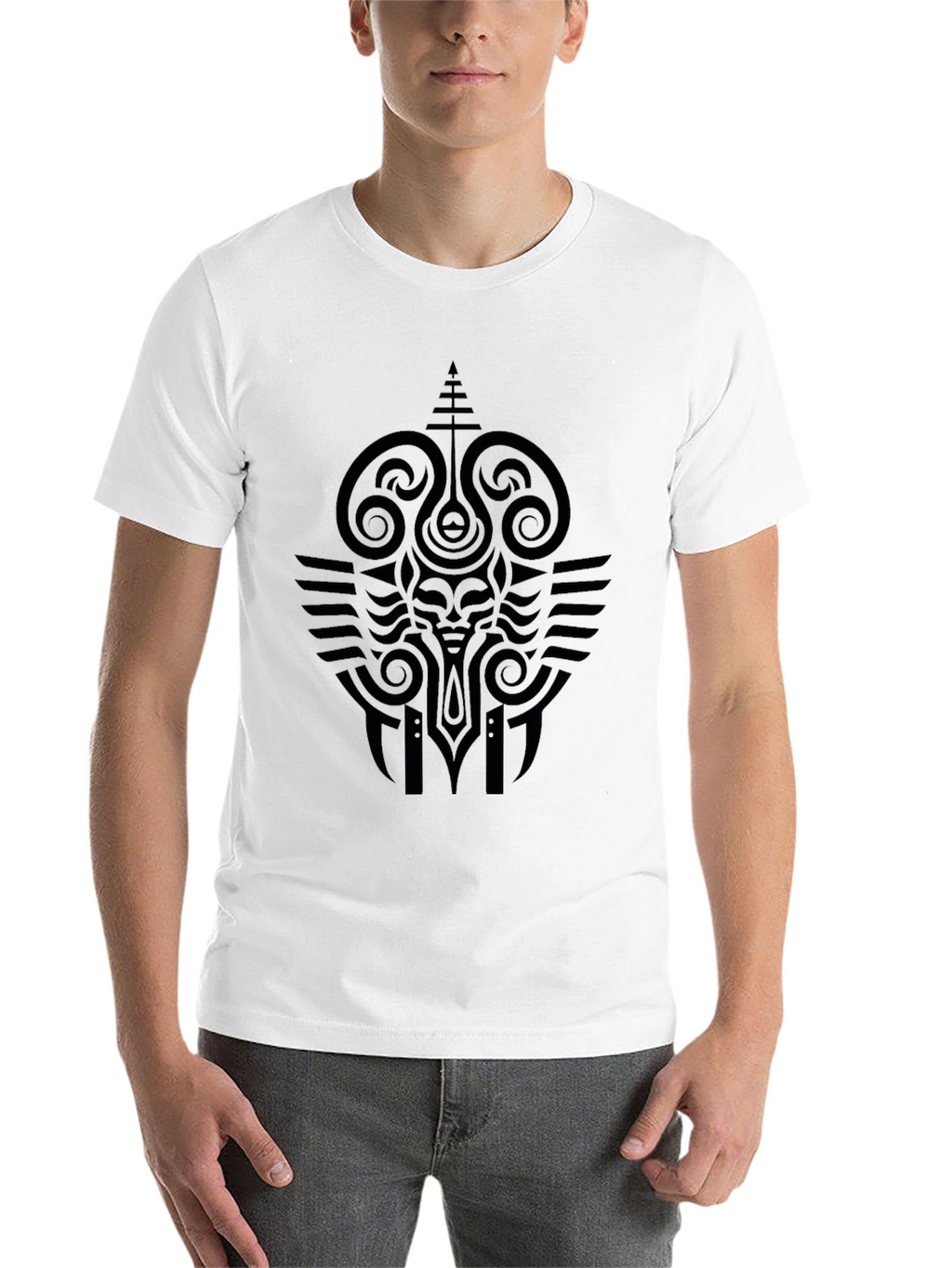 Tribal Graphic Print Black T-Shirt