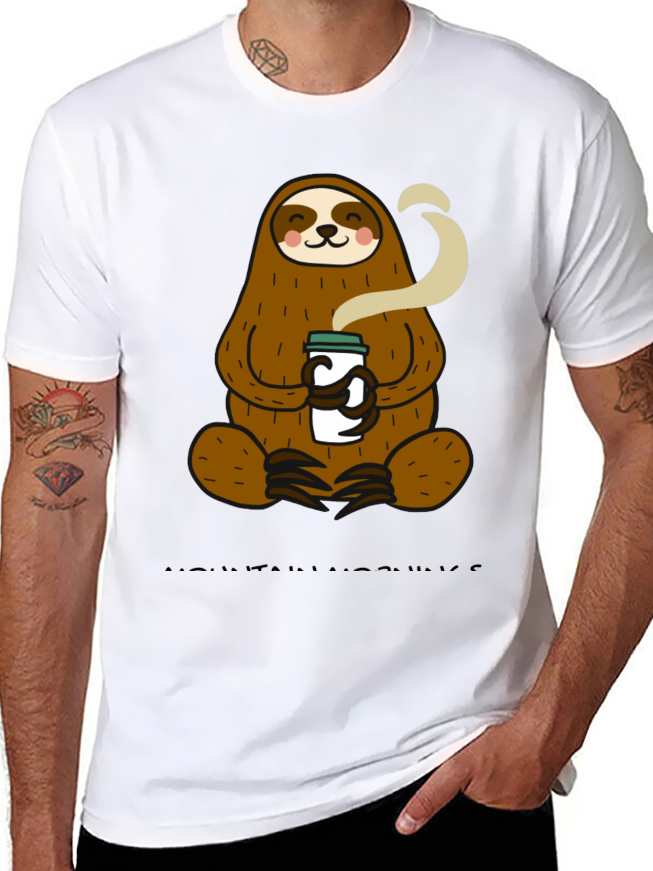 Sloth Coffee T-Shirt - Relaxed Style