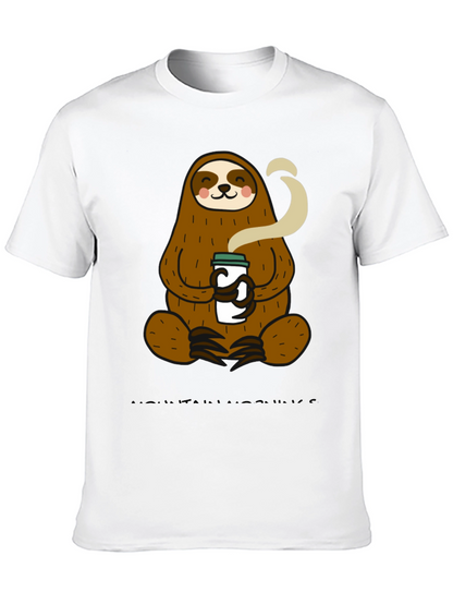 Sloth Coffee T-Shirt - Relaxed Style