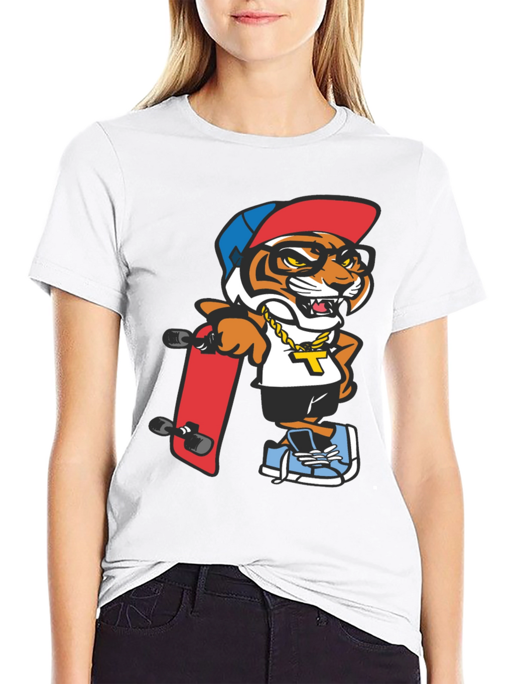 Cool Tiger Graphic Tee - Black T-Shirt