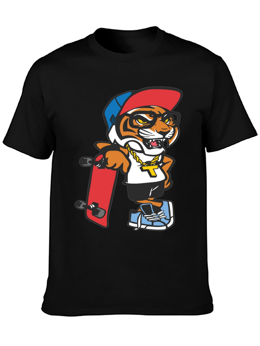 Cool Tiger Graphic Tee - Black T-Shirt