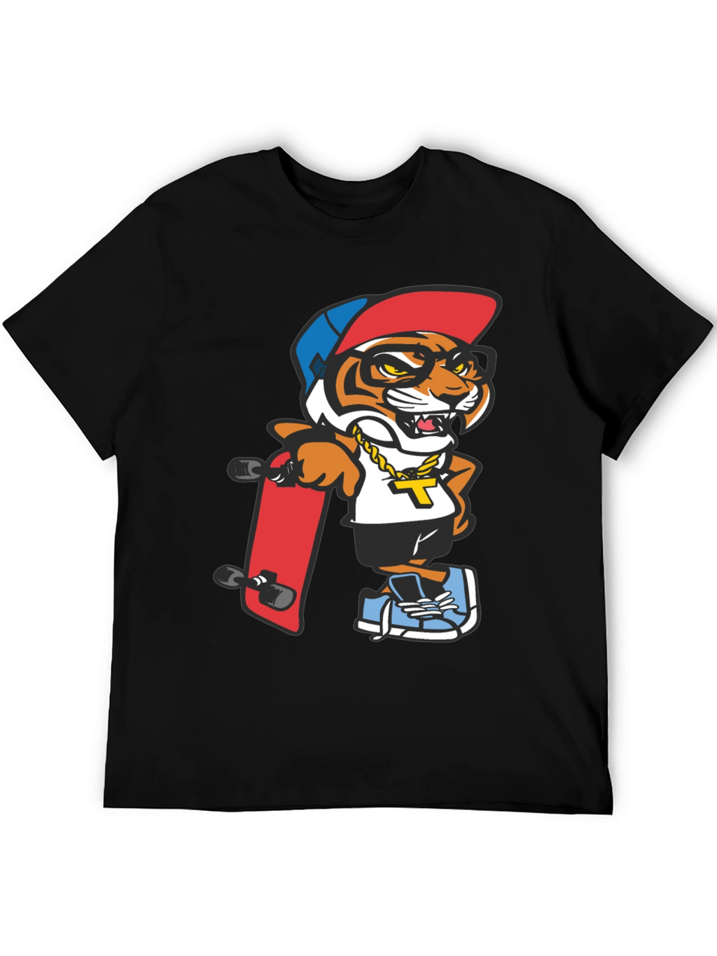 Cool Tiger Graphic Tee - Black T-Shirt