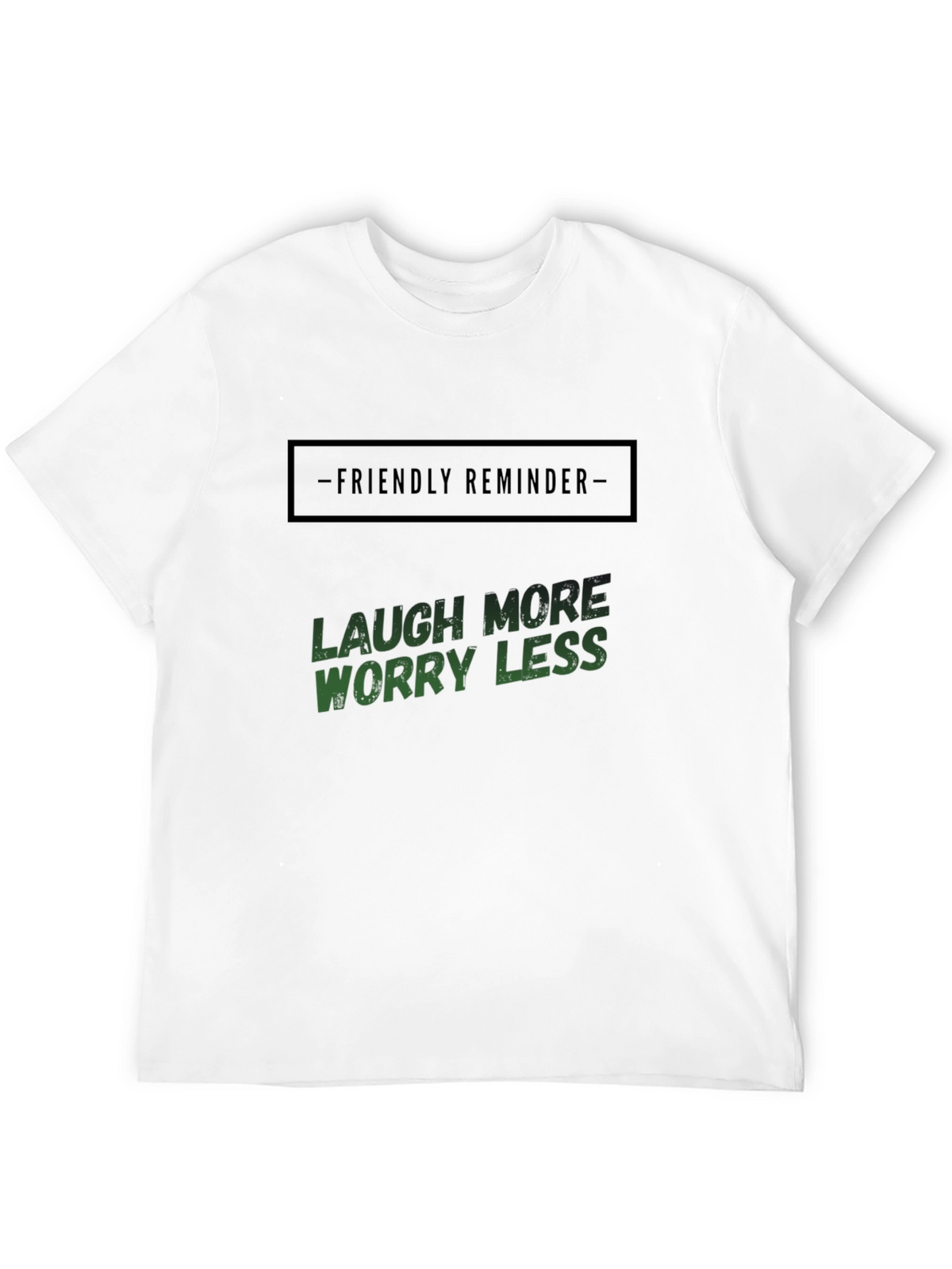 Laugh More Worry Less Graphic T-Shirt