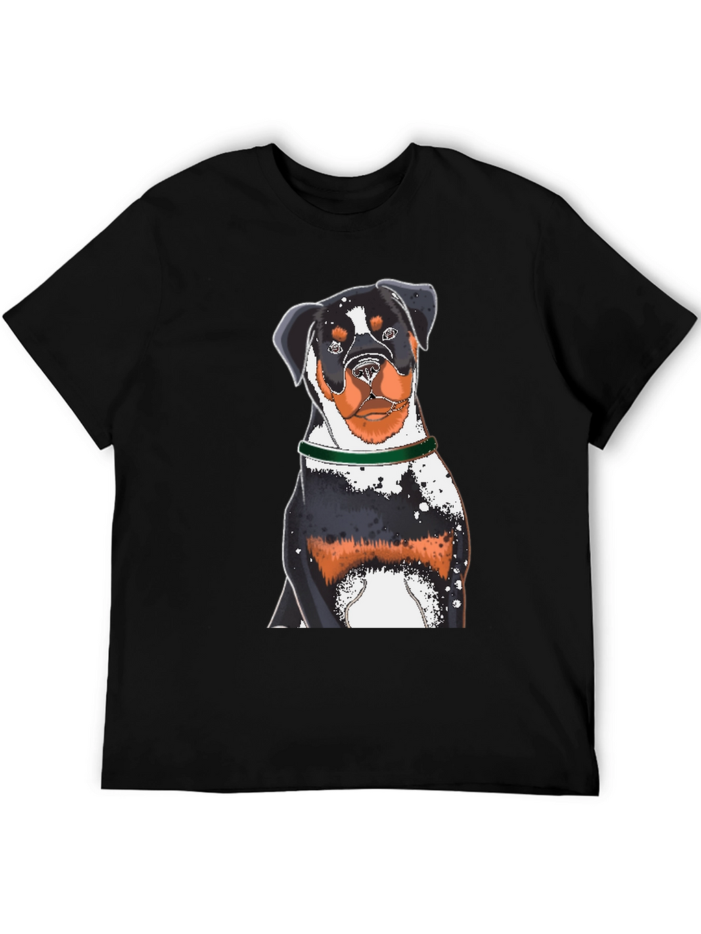 Rottweiler Dog Graphic Black T-Shirt