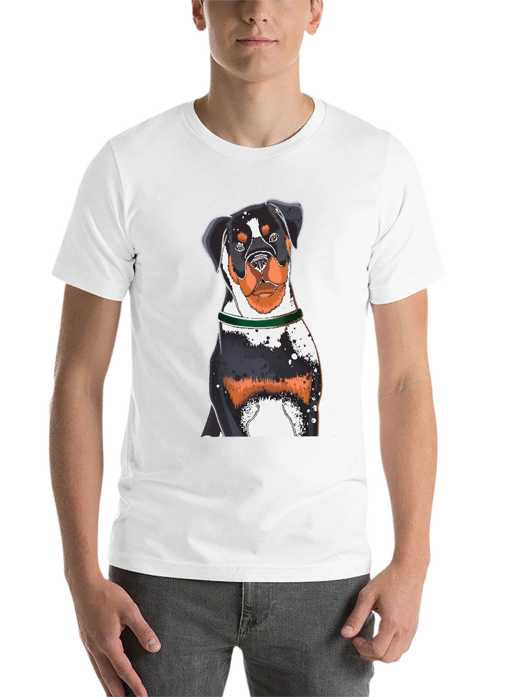 Rottweiler Dog Graphic Black T-Shirt