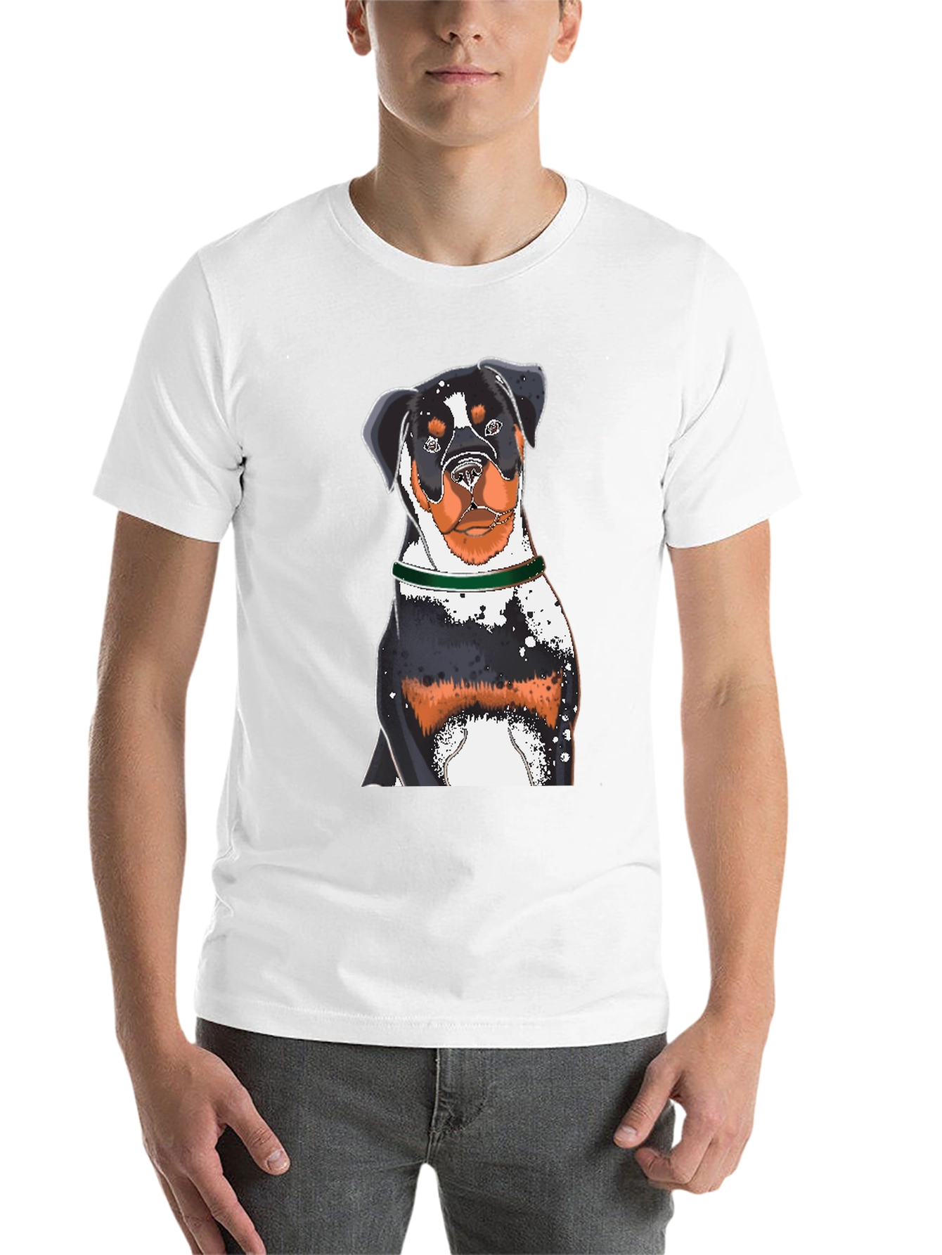 Rottweiler Dog Graphic Black T-Shirt