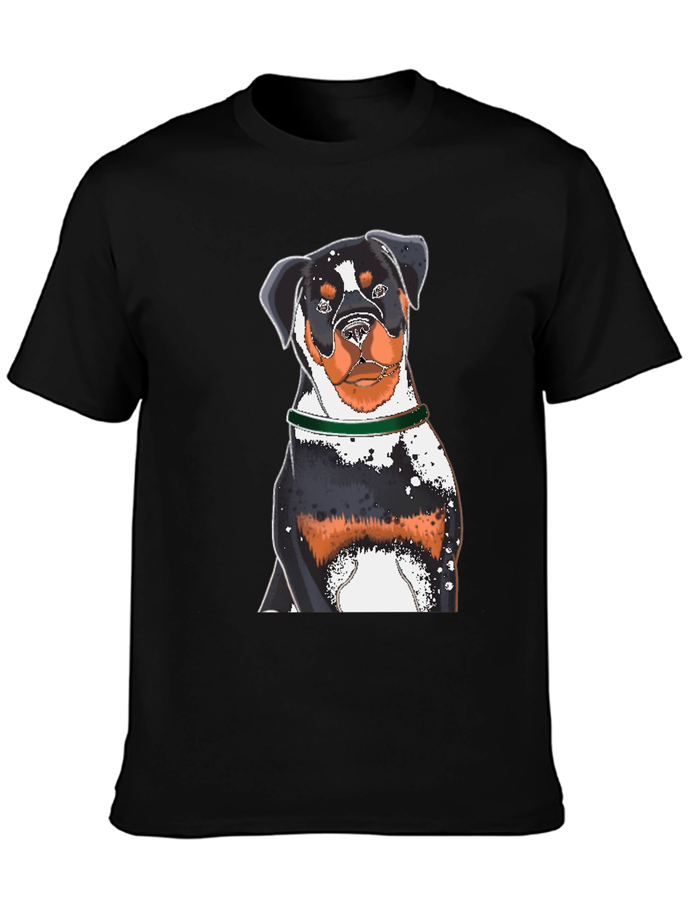Rottweiler Dog Graphic Black T-Shirt