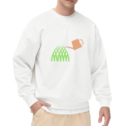 Watering Can Garden Trellis Minimalist Crewneck Sweatshirt | Cute Gardening Graphic Pullover, Gardener Gift Top