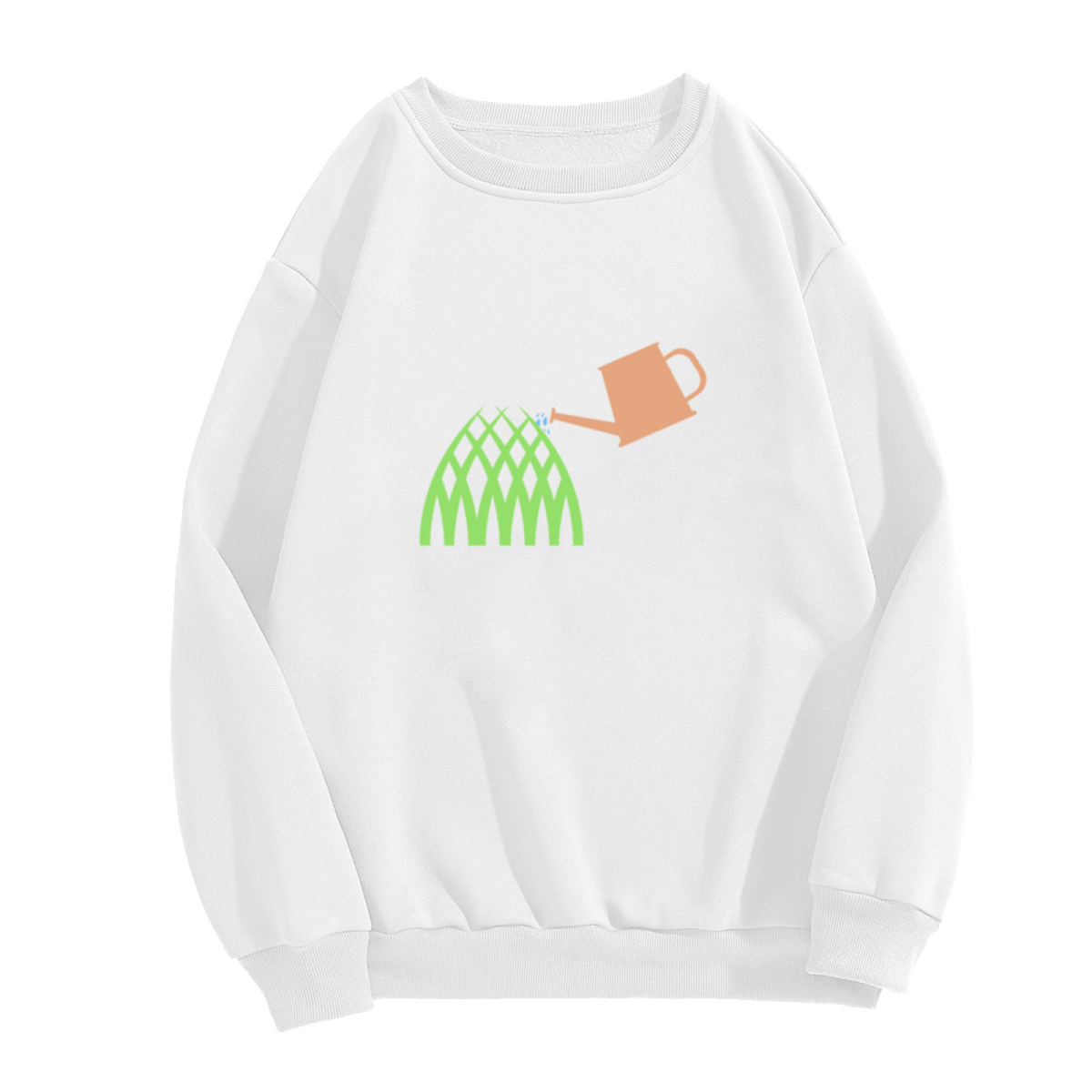 Watering Can Garden Trellis Minimalist Crewneck Sweatshirt | Cute Gardening Graphic Pullover, Gardener Gift Top