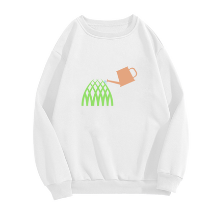 Watering Can Garden Trellis Minimalist Crewneck Sweatshirt | Cute Gardening Graphic Pullover, Gardener Gift Top