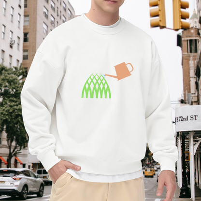 Watering Can Garden Trellis Minimalist Crewneck Sweatshirt | Cute Gardening Graphic Pullover, Gardener Gift Top