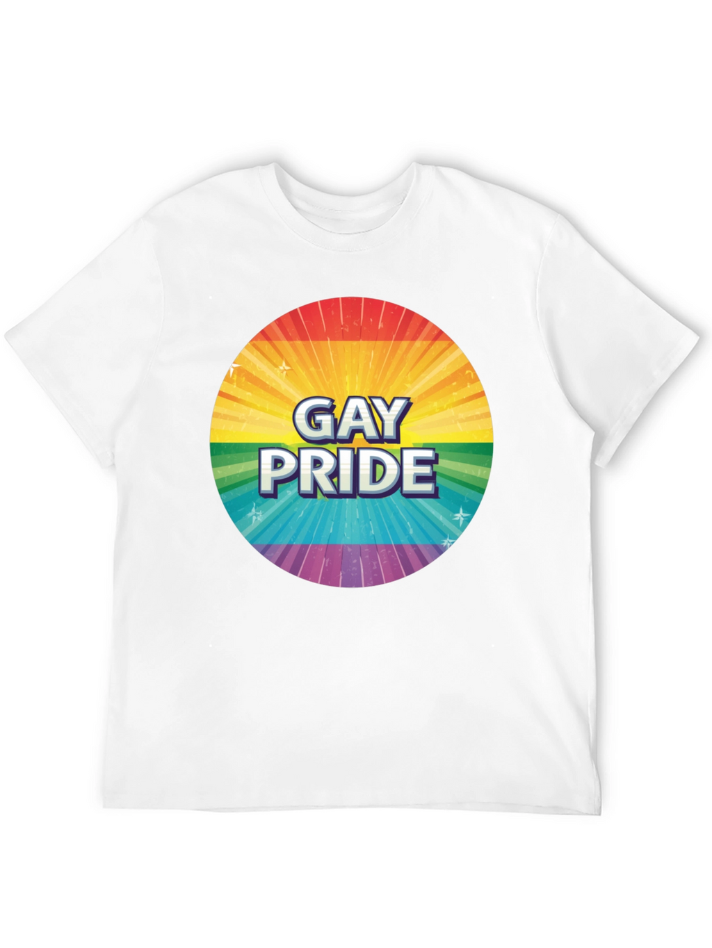 Gay Pride Rainbow Graphic Tee - Black