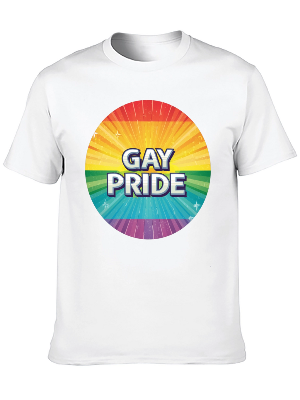 Gay Pride Rainbow Graphic Tee - Black