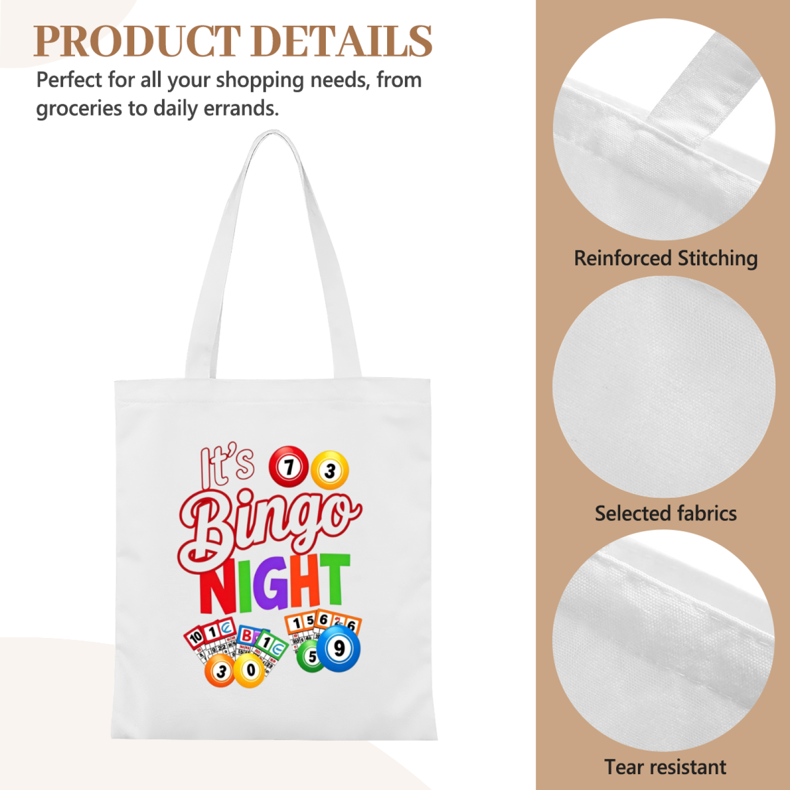 Color Scripture Letter Canvas Bag | God Is Within Her Inspirational Faith Tote
