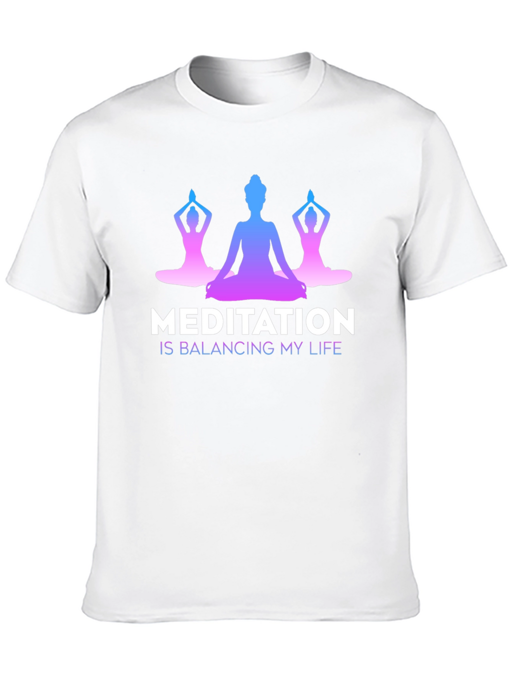 Meditation Balancing Life Black T-Shirt