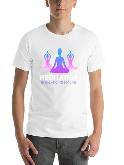 Meditation Balancing Life Black T-Shirt