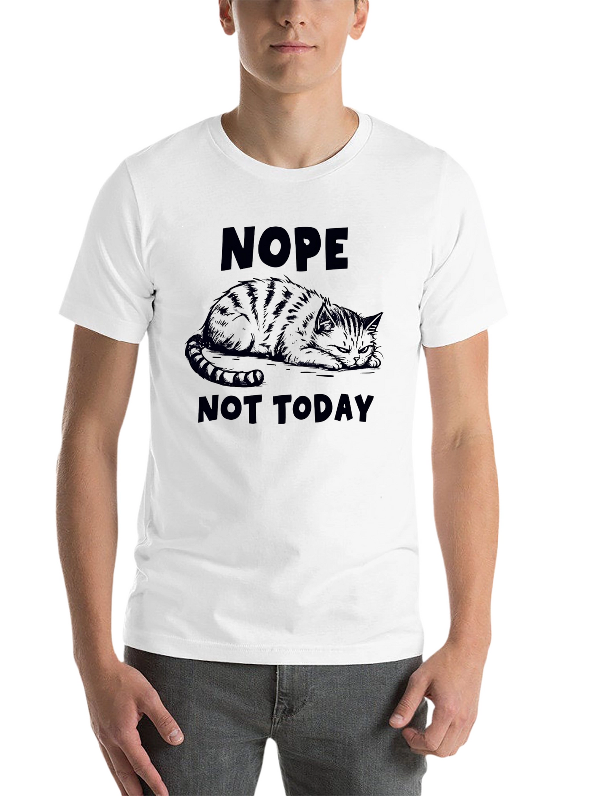 Nope Not Today Cat Graphic Tee
