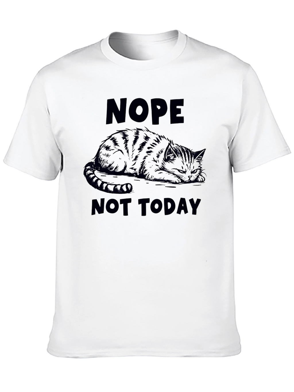 Nope Not Today Cat Graphic Tee