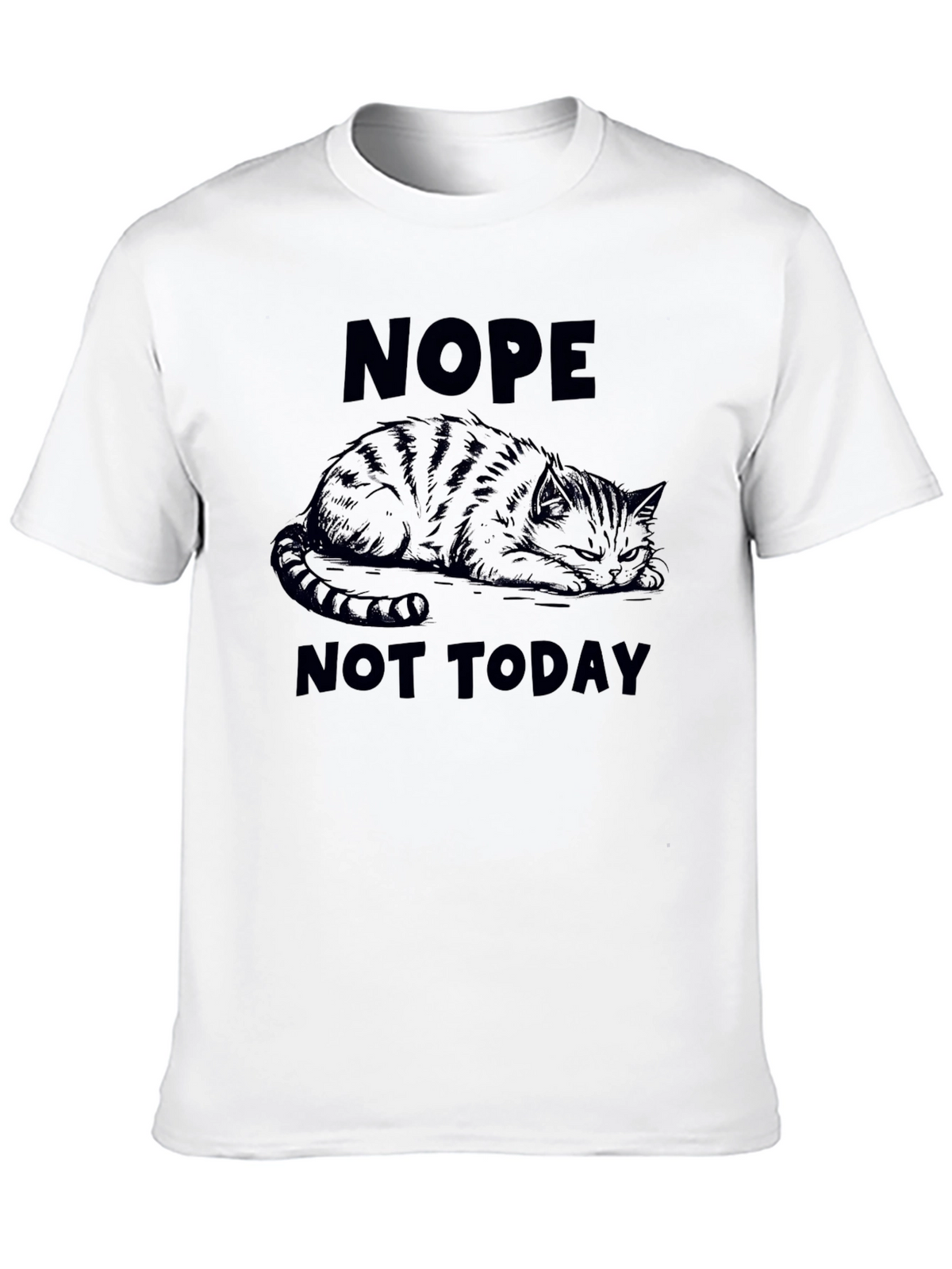 Nope Not Today Cat Graphic Tee