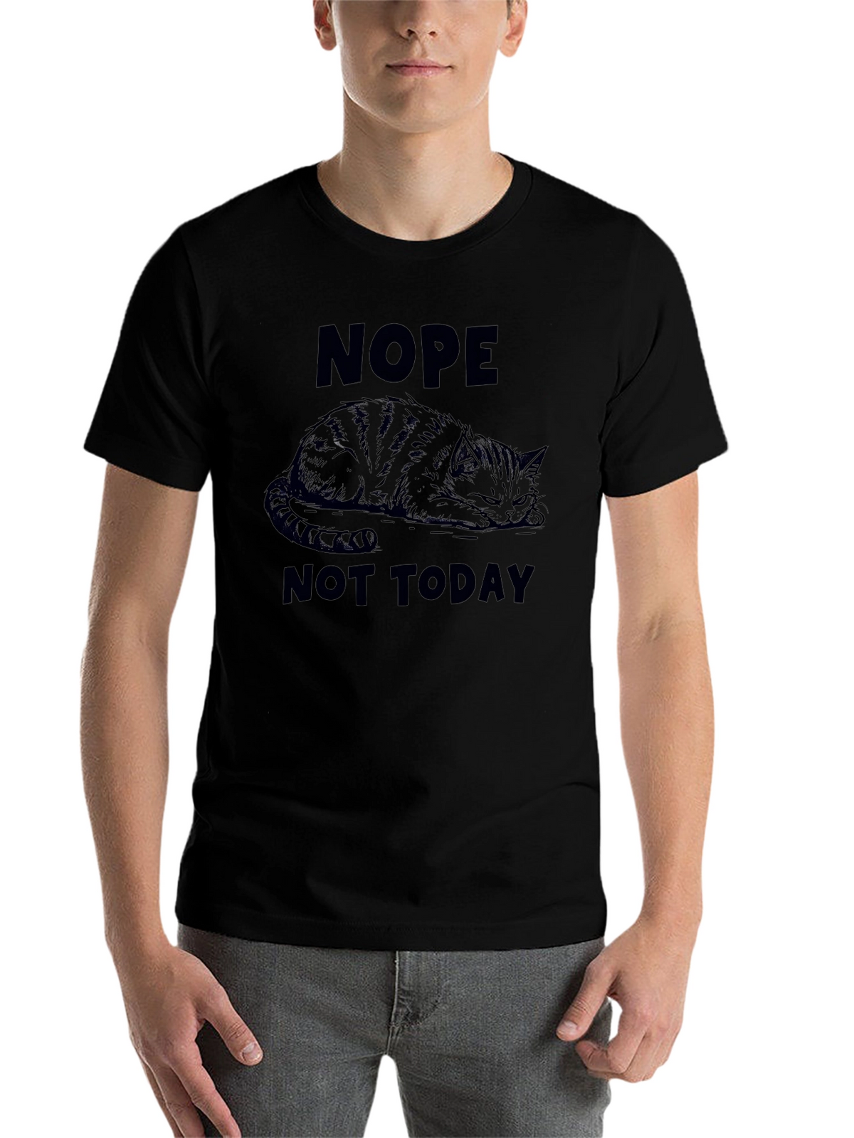 Nope Not Today Cat Graphic Tee