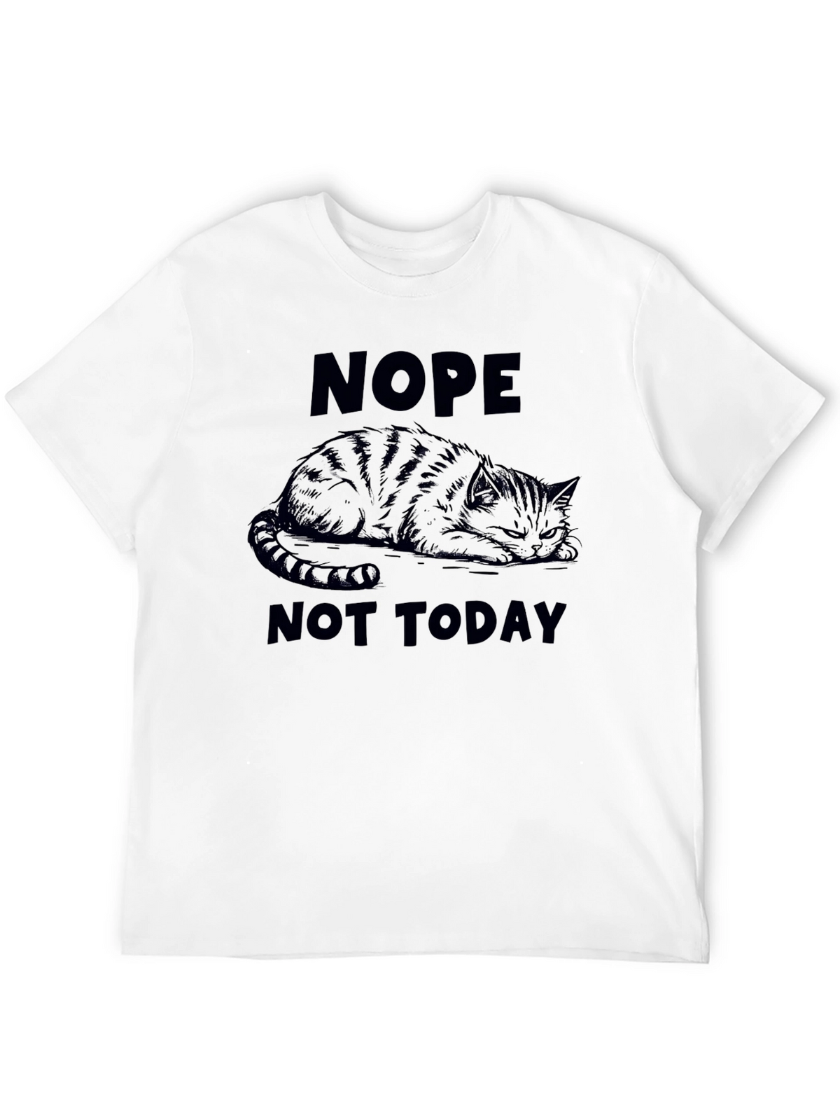 Nope Not Today Cat Graphic Tee