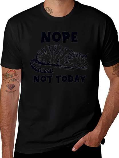 Nope Not Today Cat Graphic Tee