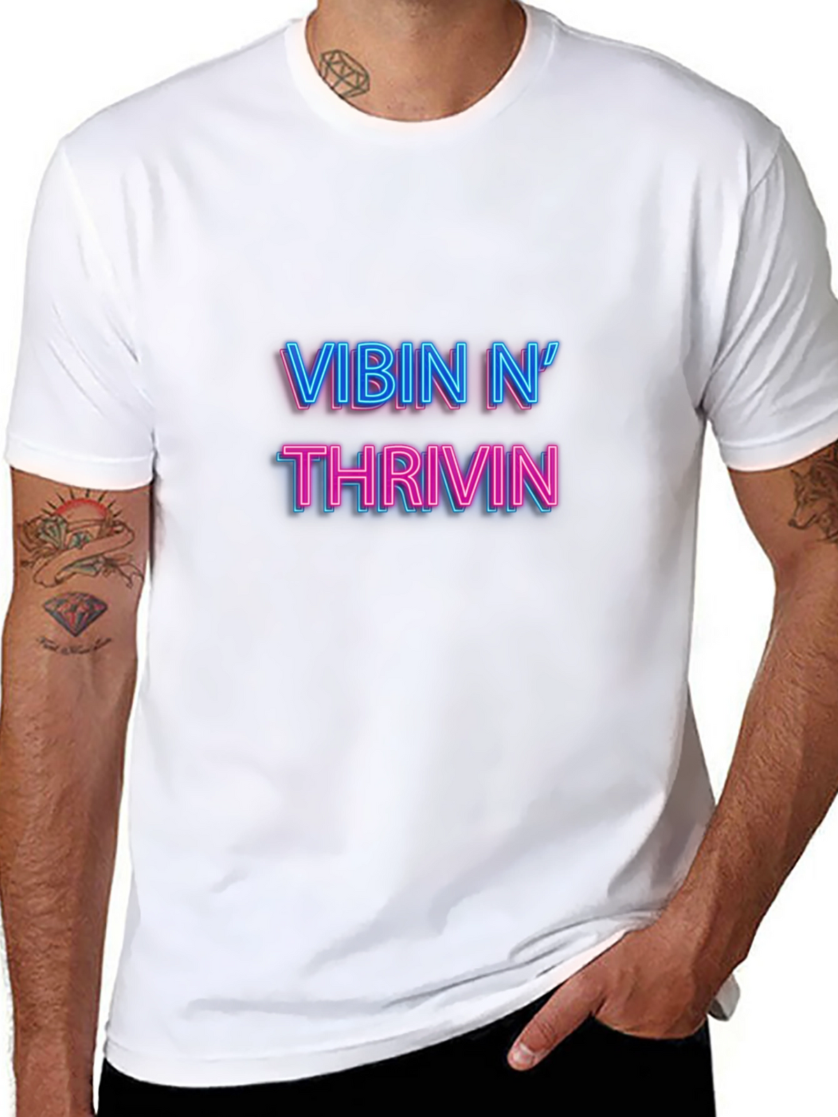 Vibin N Thrivin Black T-Shirt