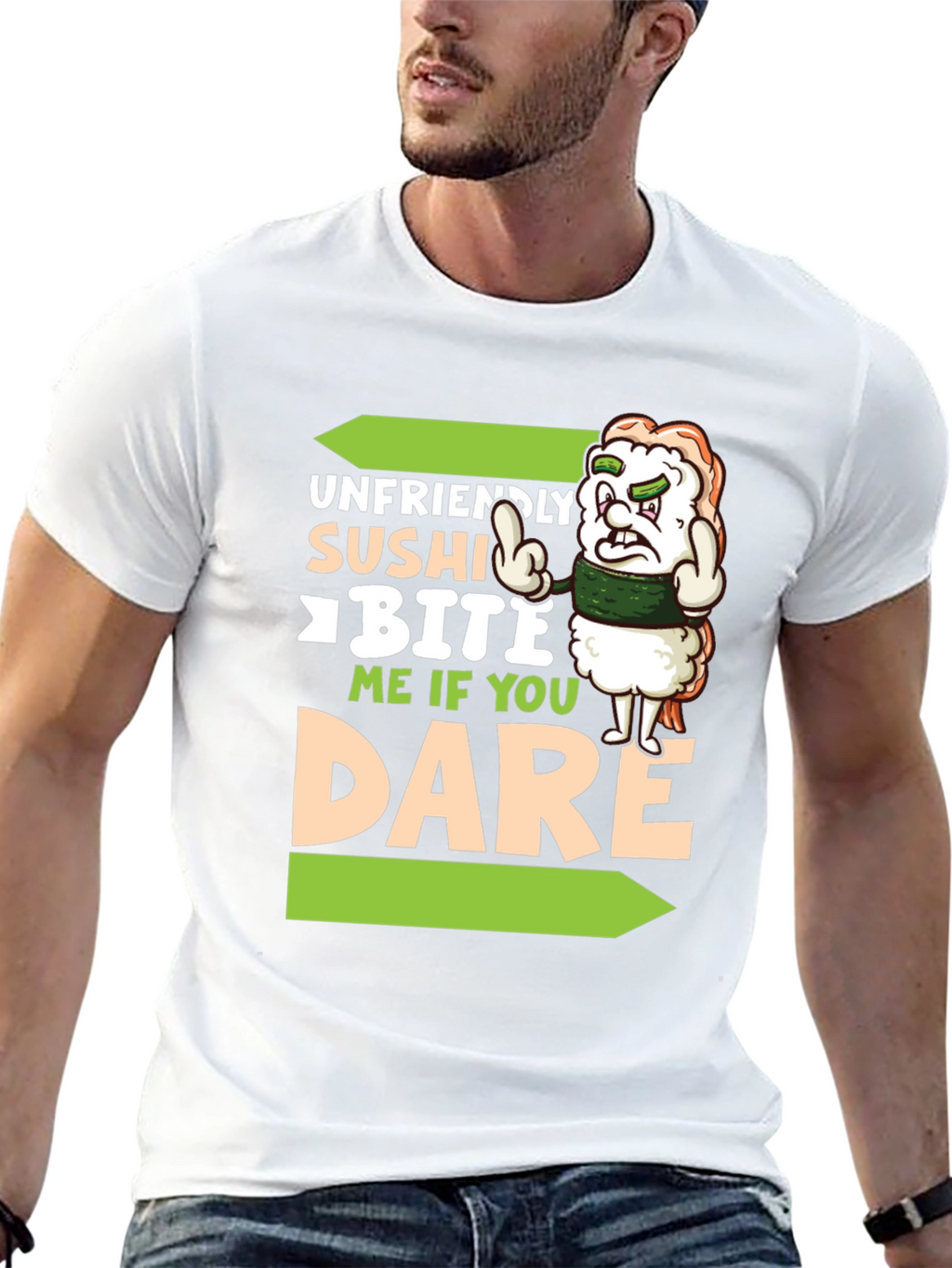 Unfriendly Sushi T-Shirt - Bite Me If You Dare!